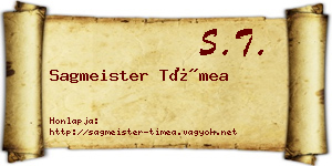 Sagmeister Tímea névjegykártya
