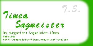 timea sagmeister business card